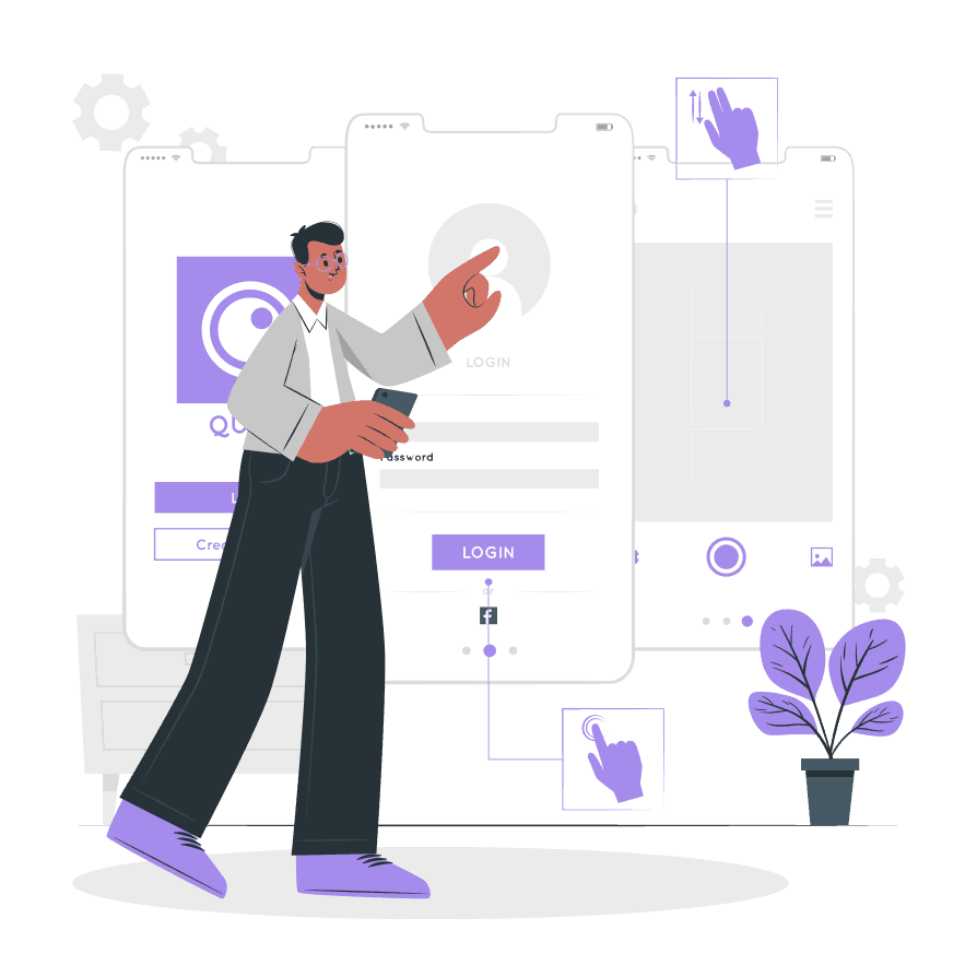 Business software development illustration