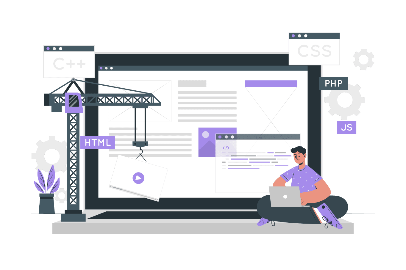 Website development illustration